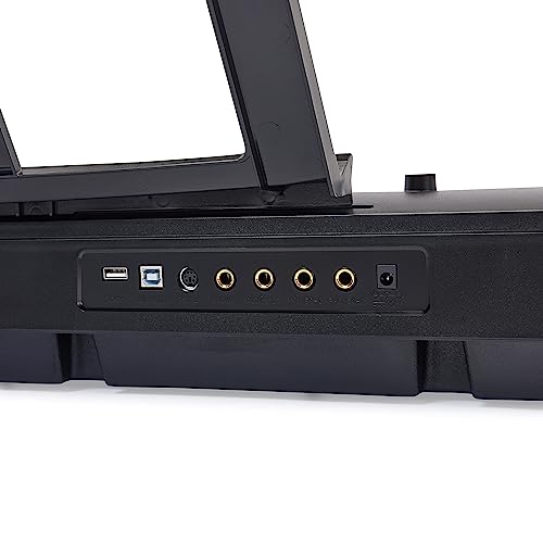 Amazon Basics Electric Keyboard 88-Keys, Semi-Weighted Digital Piano For Performance with Sustain Pedal, Power Supply, 2 Speakers, Lesson Mode, Black