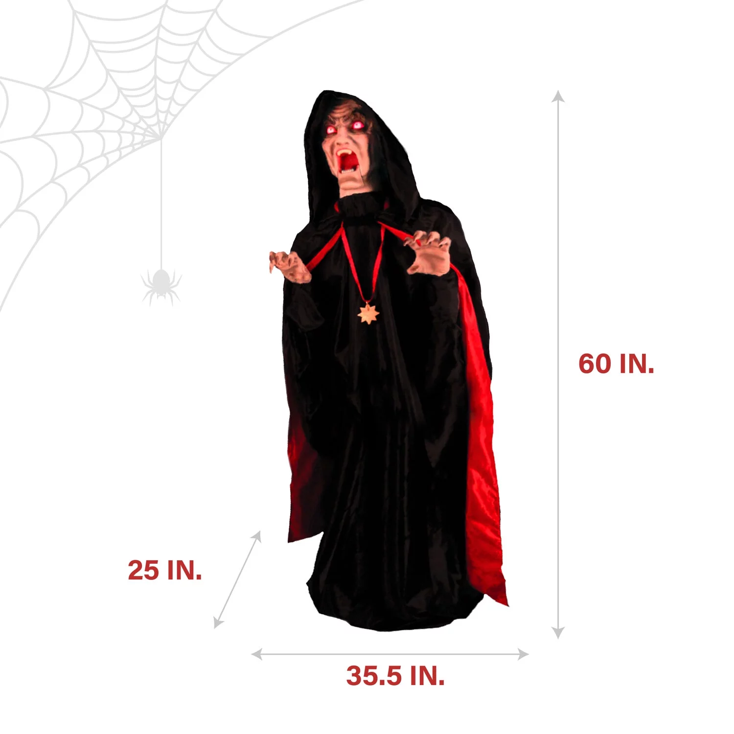 Haunted Hill Farm Vampire Animatronic with Lights and Sound