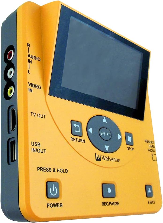 Wolverine TransMedia- Home Movies Digitizer Scanner and Converter. Video to Digital Converter - Record Video from VCR's, VHS Tapes, AV- RCA, Hi8, Camcorder, DVD