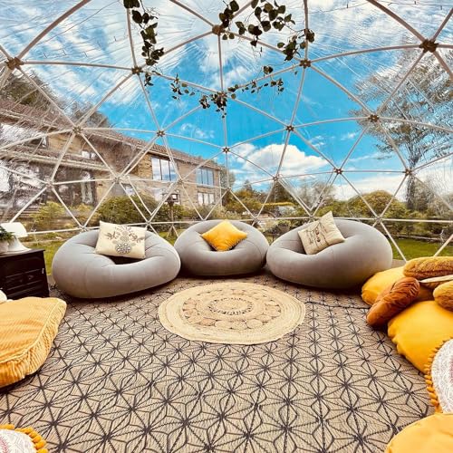 Garden Dome Igloo 12FT Clear Bubble Tent Outdoor for Garden, Weather Proof Pod Camping Patio Igloo Tent for Backyard Canopy Gazebos Screen House Room Lean to Greenhouse