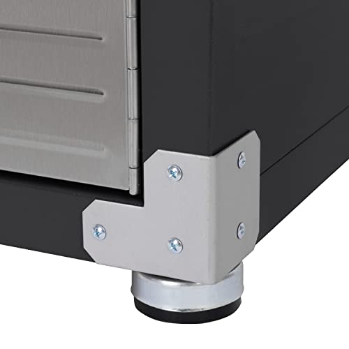 Seville Classics UltraHD Solid Steel Lockable Metal Storage Cabinet Locker Organizer, w/Adjustable Shelves for Garage, Warehouse, Office, Classroom, Granite, 48" W x 24" D x 72" H
