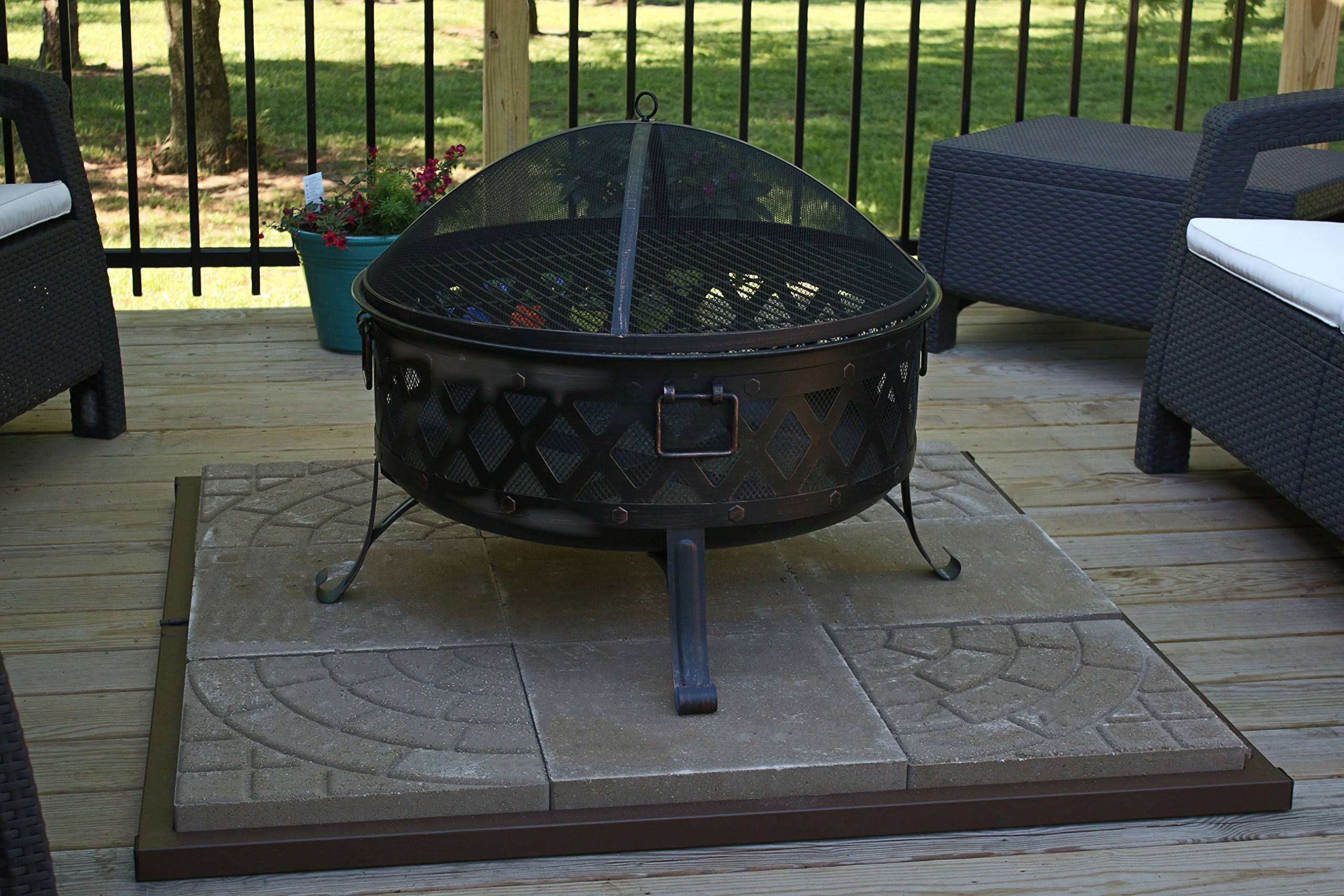Plow u0026 Hearth Fire Pit Safety Base