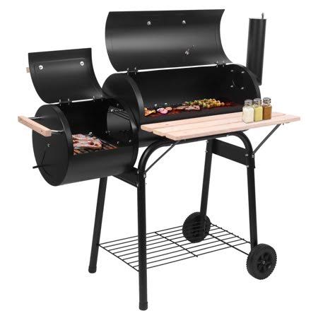 BBQ Grills Clearance Charcoal, Upgrade Steel Camping Grill with Wheels, Outdoor Charcoal Grills with Thermometer for Barbecue Pi