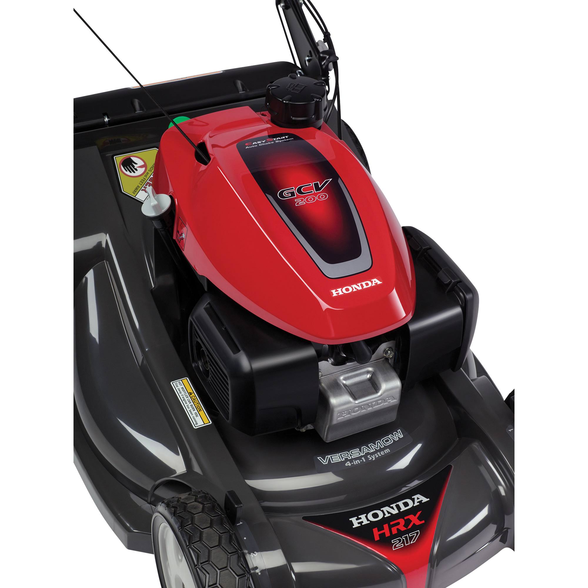 Honda HRX217K6HYA 21 inch 4 in 1 Versamow System Gas Walk Behind Lawn Mower, Red