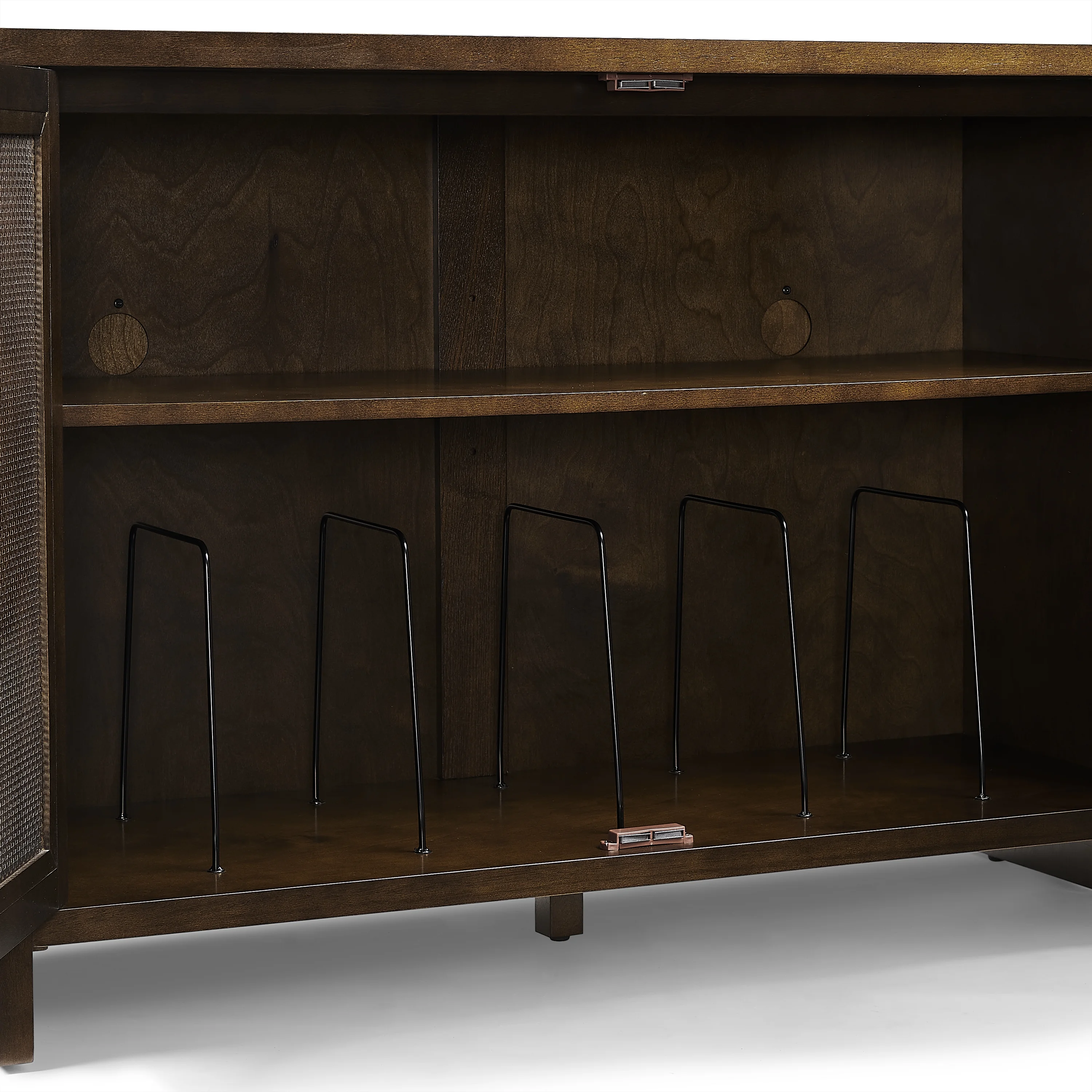 Crosley Furniture Kenji Media Console, Record Player Stand with Vinyl Storage, Modern Home Organizer