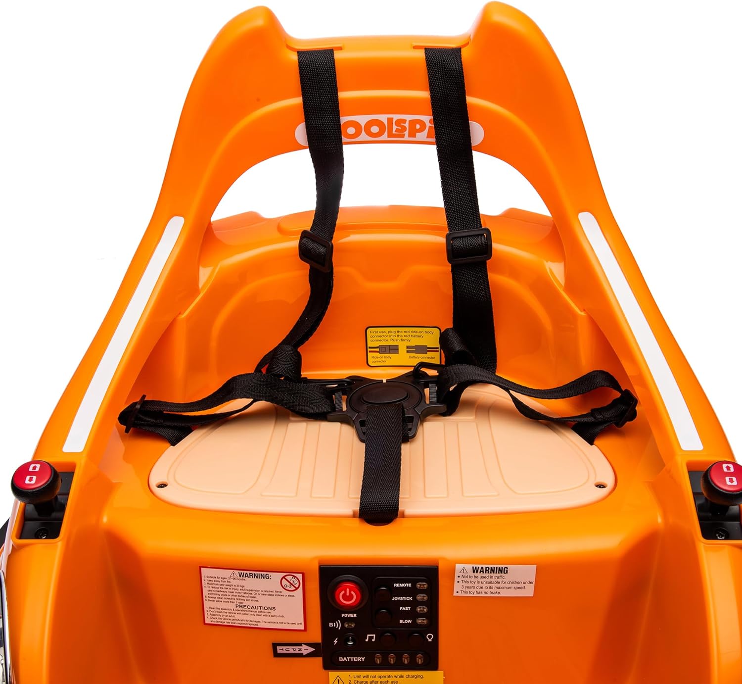 12V Bumper Car for Kids,Electric Ride-On Bumper Car W/Remote Control,Led Lights,360°Spin,with Anti-Collision Padding&Safety Belt Orange As Shown