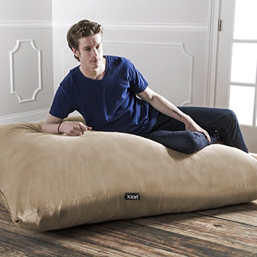 Jaxx Pillow Saxx 5.5-Foot - Huge Bean Bag Floor Pillow and Lounger, Chocolate