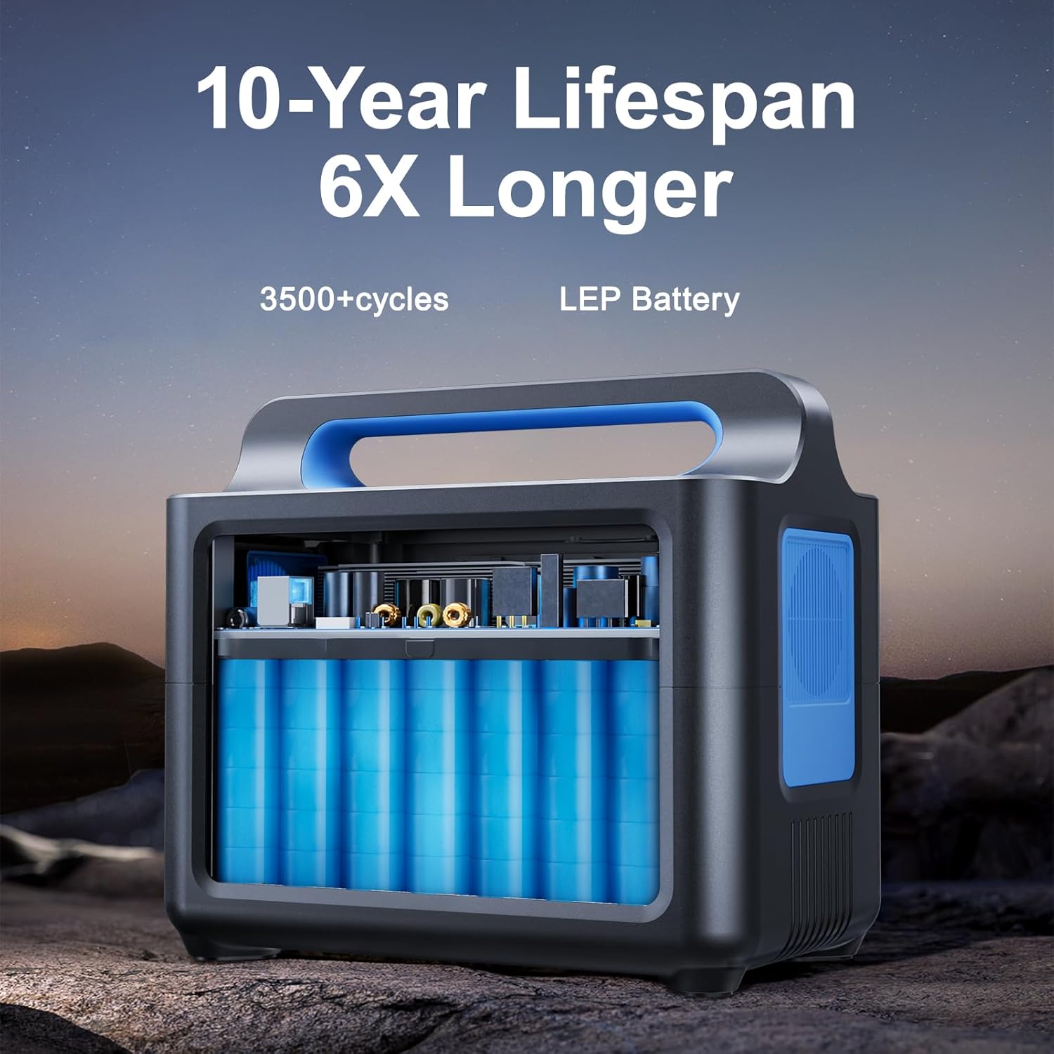 Portable Power Station 1228Wh/1500W, VDL HS1500 LiFePO4 Solar Generator Fully Charged 2 Hours, 6x110V Pure Sinewave AC Outlets Backup Battery Power Supply for Home Use Outdoor Camping RV Emergency