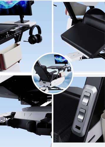 Ergonomic Gaming Chair Zero -gravity Computer Workstation Simple Computer Cockpit Video Entertainment and Leisure Chair (Single display frame)