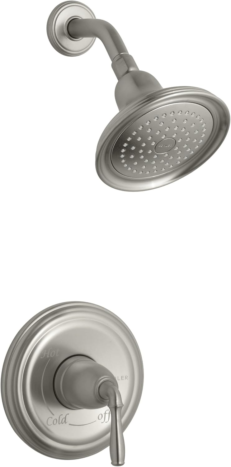 KOHLER K-TS396-4-2BZ Devonshire(R) Rite-Temp(R) Shower Valve Trim with Lever Handle and 2.5 gpm showerhead, 1, Oil-Rubbed Bronze