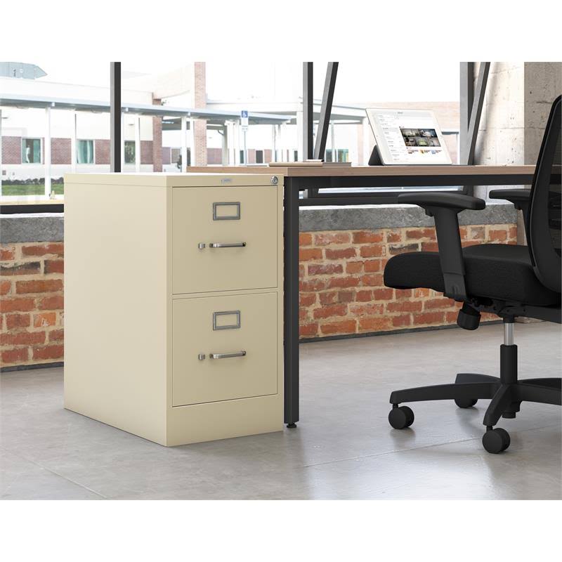 HON 310 Series Vertical 2 Drawer Letter File Cabinet in Putty