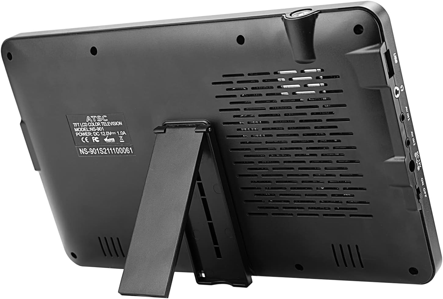 9 inch Small tv Portable, Portable tv with Antenna, Battery Operated tv Portable Digital atsc Tuner,Support USB Interface,AV Video Input, Suitable for Camping,Kitchen,RV use
