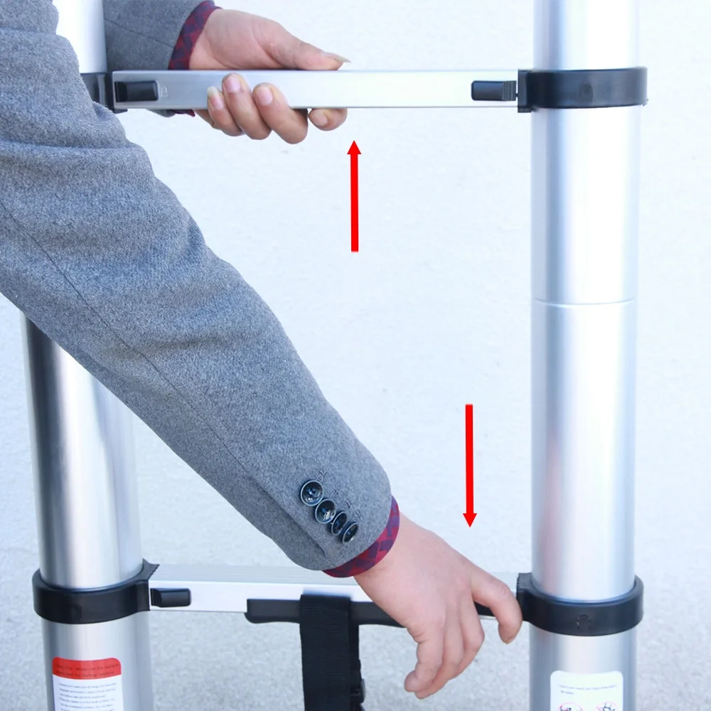 Telescoping Ladder 6.2M/20ft Aluminum Extension Folding Ladder with 2 Hooks SALE
