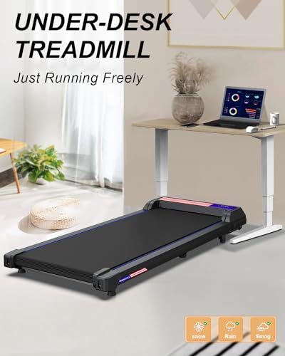Walking Pad Under Desk Treadmill with Incline for Home and Office,Remote Control LED Display 3 in 1 Portable Mini Walking Jogging Machine