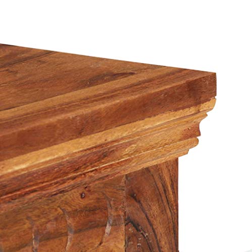 vidaXL Rustic Sideboard - Solid Acacia Wood - Brown - Two Doors and Two Drawers - Farmhouse Style - 24.8"x11.8"x29.5"