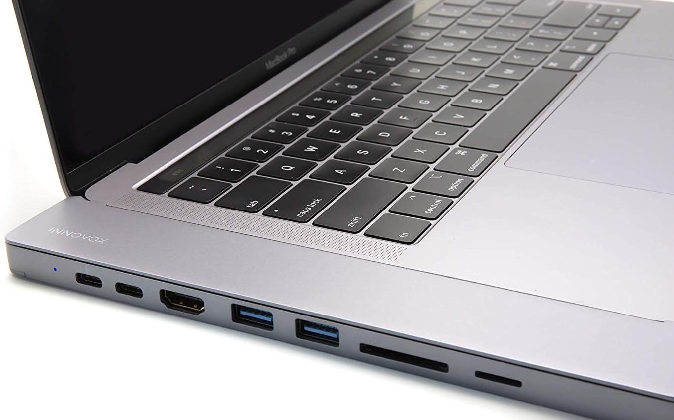 USB C Hub & Laptop Protection Case for MacBook Pro 13” – The All-in-One USB Hub/Dongle/Type C/USB C Adapter Dock to HDMI & SD w/ Metal Anti Scratch Protector Case/Sleeve - HubCase by Innovox