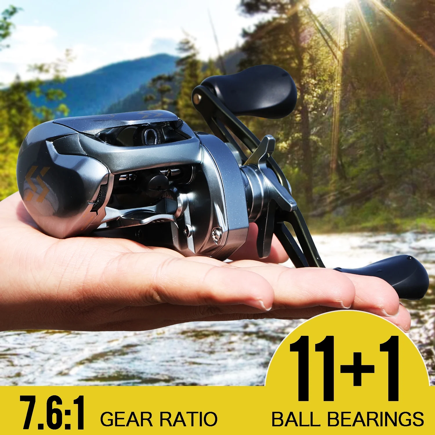 Sougayilang Baitcasting Reels 11+1BB High Speed Two-Tone Fishing Reel