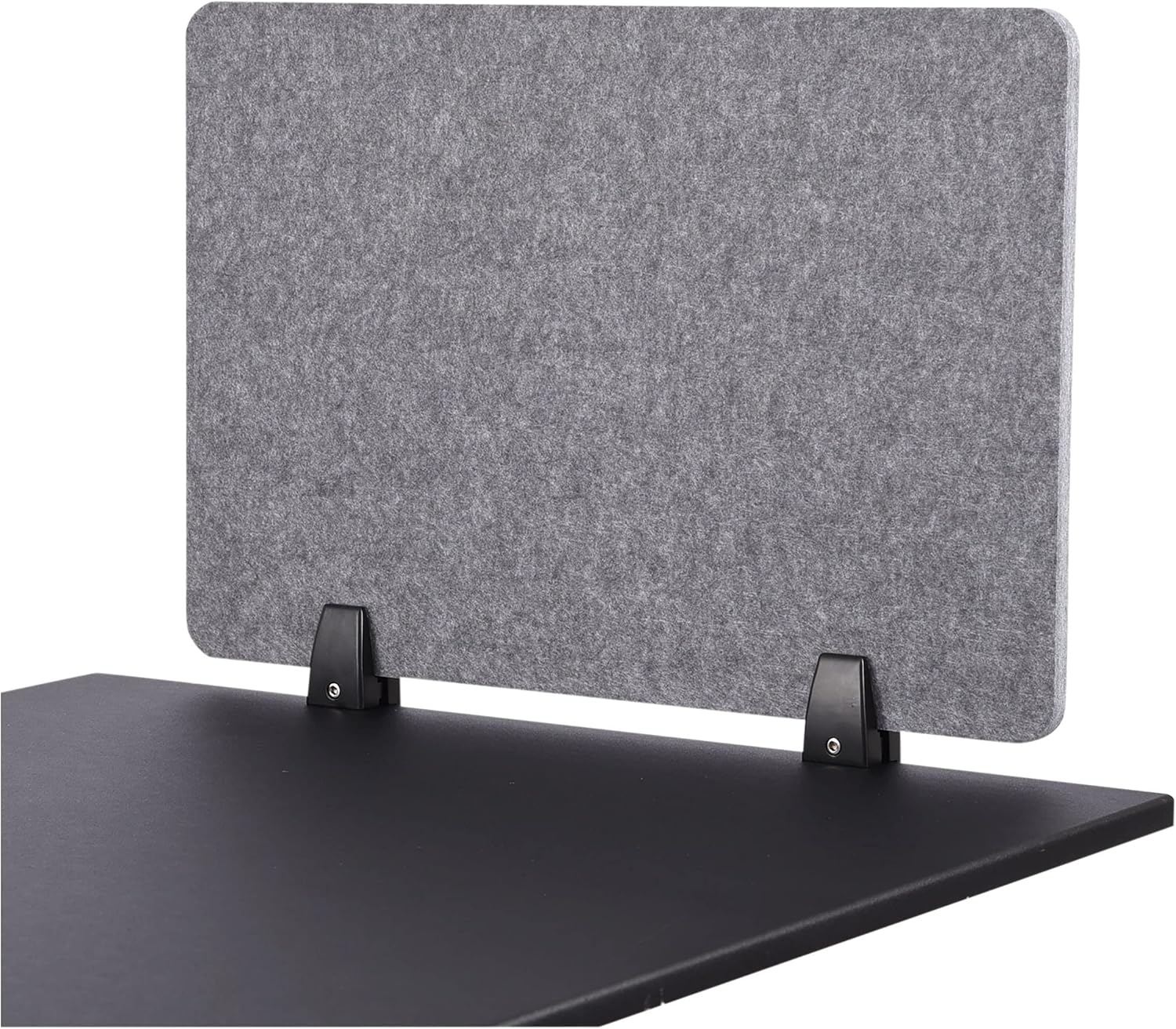 Stand Up Desk Store ReFocus Raw Clamp-On Acoustic Desk Divider Mounted Privacy Panel to Reduce Noise and Visual Distractions (Castle Gray, 23.6 x 16)