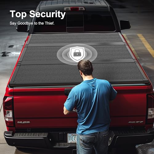 6.4ft Hard Tri-Fold Truck Bed Tonneau Cover Fit for RAM 1500 2500 3500 2003-2024 | Without Rambox