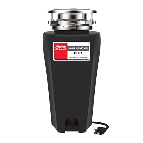American Standard 10-US-AS-5-HD Garbage Disposer, 1/2 HP Heavy Duty, Black