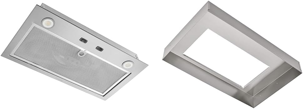 Broan-NuTone PM300SS Custom Power Pack Range Hood Insert with 2-Speed Exhaust Fan and Light, 300 Max Blower CFM & LB30SS Optional Box Power Pack Hoods, Stainless Steel, 30-Inch Range Liner