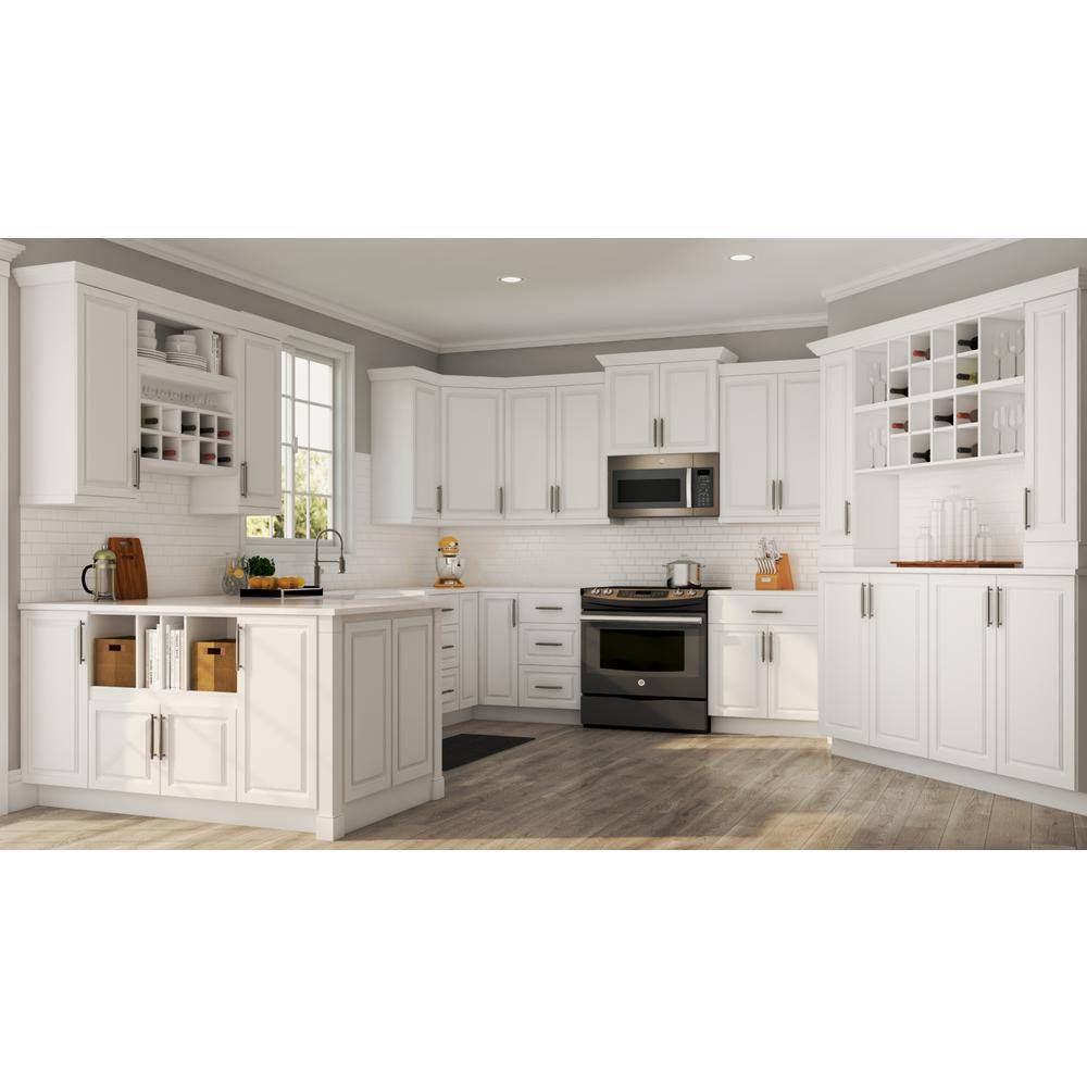 Hampton Bay 9x34.5x24 in. Hampton Base Cabinet in Satin White
