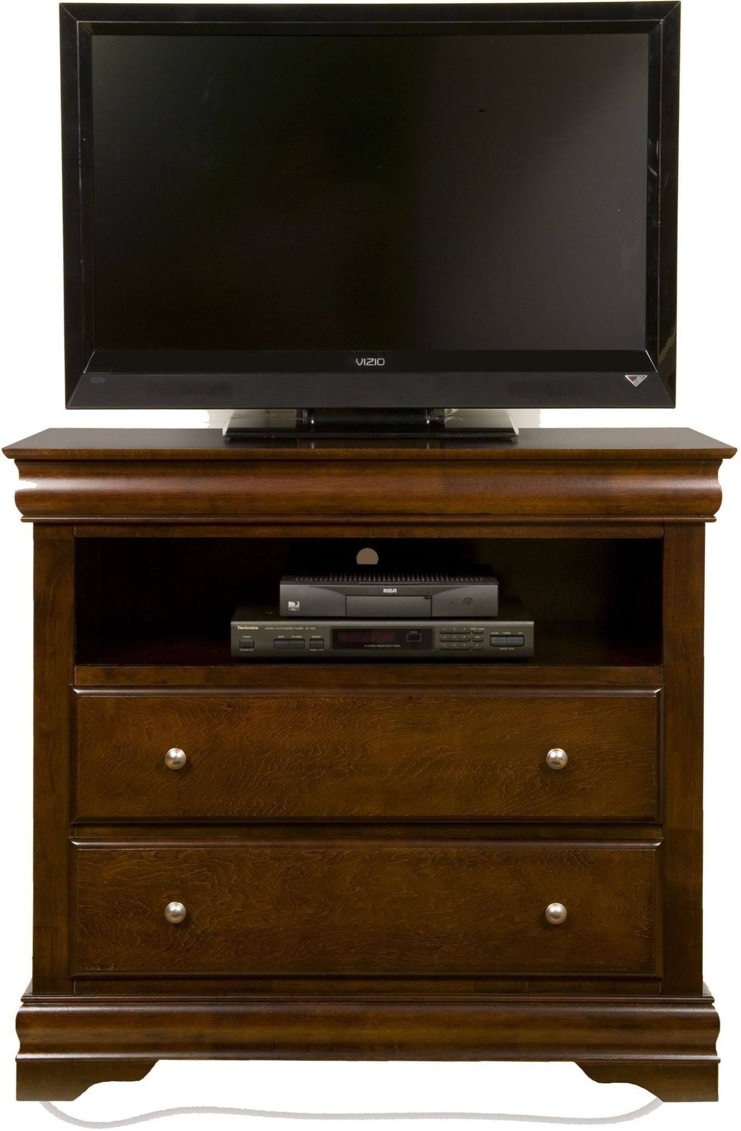 Alpine Furniture Chesapeake 2 Drawer TV Media Chest Cappuccino