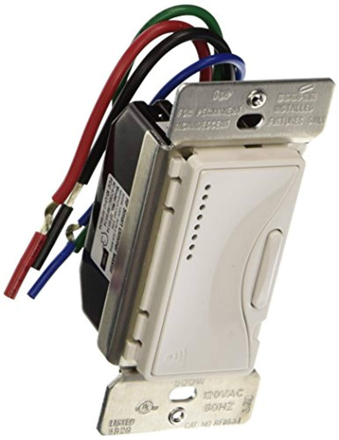 Eaton RF9534AW Aspire 600W RF Incandescent/Mlv Smart Dimmer, Alpine White