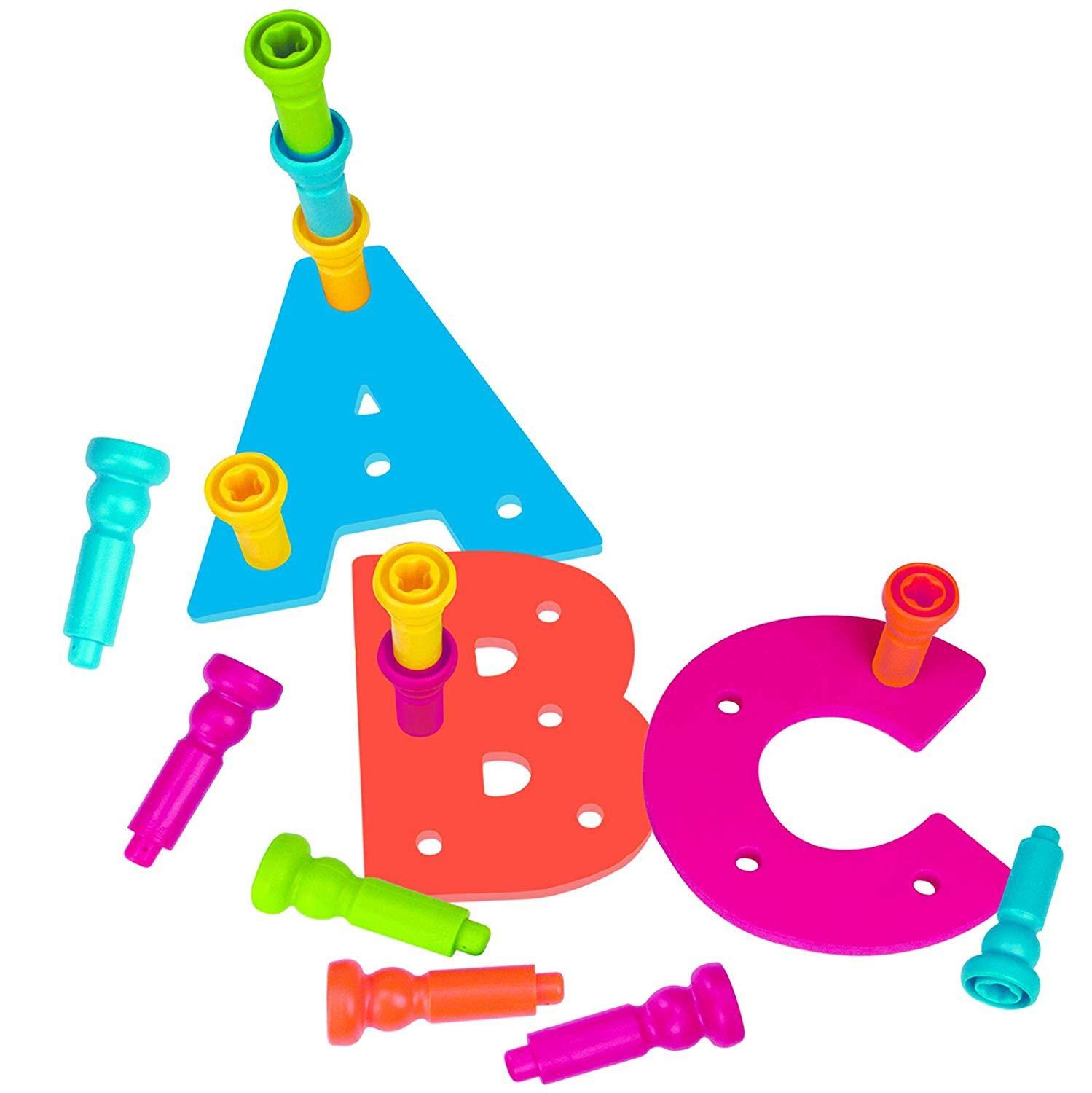 Lauri Tall-Stackers - Pegs A-Z Pegboard Set (Uppercase)