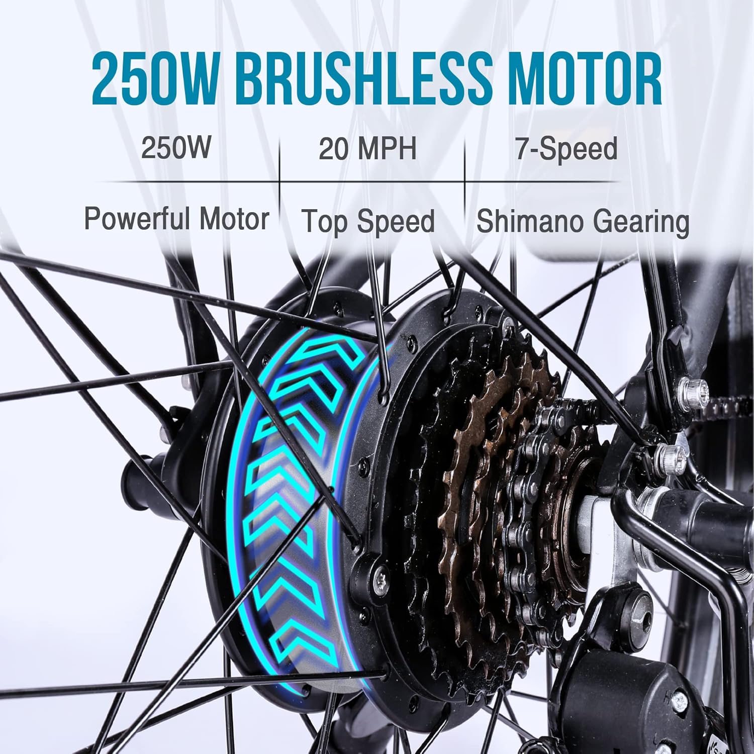 MICLON LNE 26 Electric Bike for Adults, Removable 36V 10AH Battery, Up to 40 Miles, 250W Brushless Motor, Adjustable Handlebars, Rear Rack, LED Lights, Shimano 7 Speed, 26&rdquo; City EBike