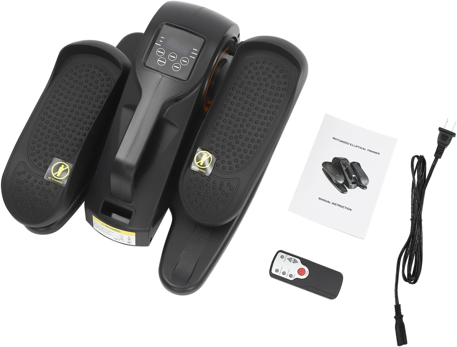 Under Desk Elliptical Machine, Ellipse Leg Exerciser for Home Workout, Quiet & Portable Electric Foot Pedal Exerciser with Remote Control & Adjustable Speeds, Motorized Elliptical Trainer