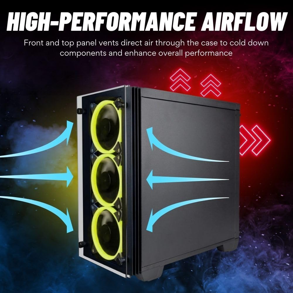 Empowered PC Stratos Micro Gaming Desktop - RTX 4060, Intel 20 Core i7-14700KF (~ i9-13900K), 32GB DDR5 RAM, 512GB NVMe SSD + 2TB HDD, WiFi, Windows 11H - Liquid Cooled RGB Gamer Computer