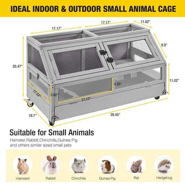 Aivituvin Large Guinea Pig Cages Wooden Guinea Pig Habitat AIR62 - Pet Supplies online store