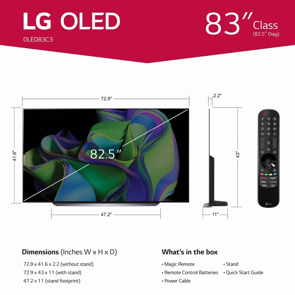 Restored LG - 83" Class C3 Series OLED 4K UHD Smart webOS TV OLED83C3PUA [Refurbished]