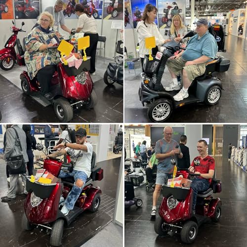 Heavy Duty Mobility Scooters for Seniors & Adults 4 wheel 500lbs Capacity - Electric Powered Chair,800W 20Ah power Long Range Power Extended Battery with Adjustable Seat and Rear Basket