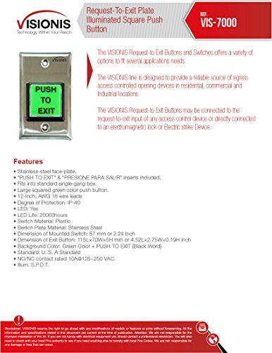 Visionis FPC-5014 Two Door Access Control Outswinging Door 600lbs Electromagnetic Lock Kit with Wireless Receiver and Remote Magnetic Lock System