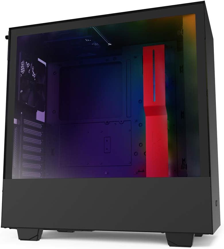 NZXT H510 Flow - CA-H52FW-01 - Compact ATX Mid-Tower PC Gaming Case - Perforated Front Panel - Tempered Glass Side Panel - Cable Management System - Water-Cooling Ready - White/Black