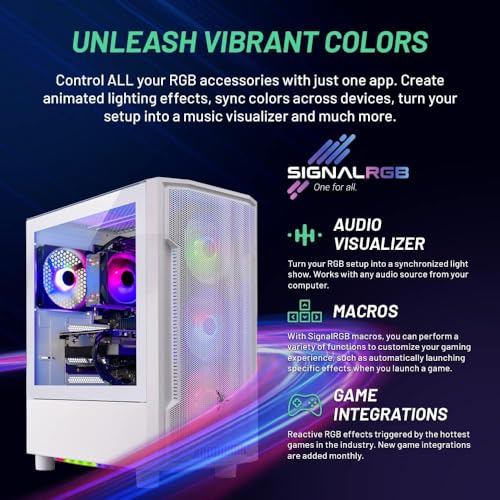 Skytech Gaming Blaze 3.0 Gaming PC Desktop - AMD Ryzen 5 3600 3.6GHz, 3060 12GB, 16GB DDR4 3200, 1TB SSd, 600W Gold PSU, Windows 10 Home 64-bit, AC WiFi, White