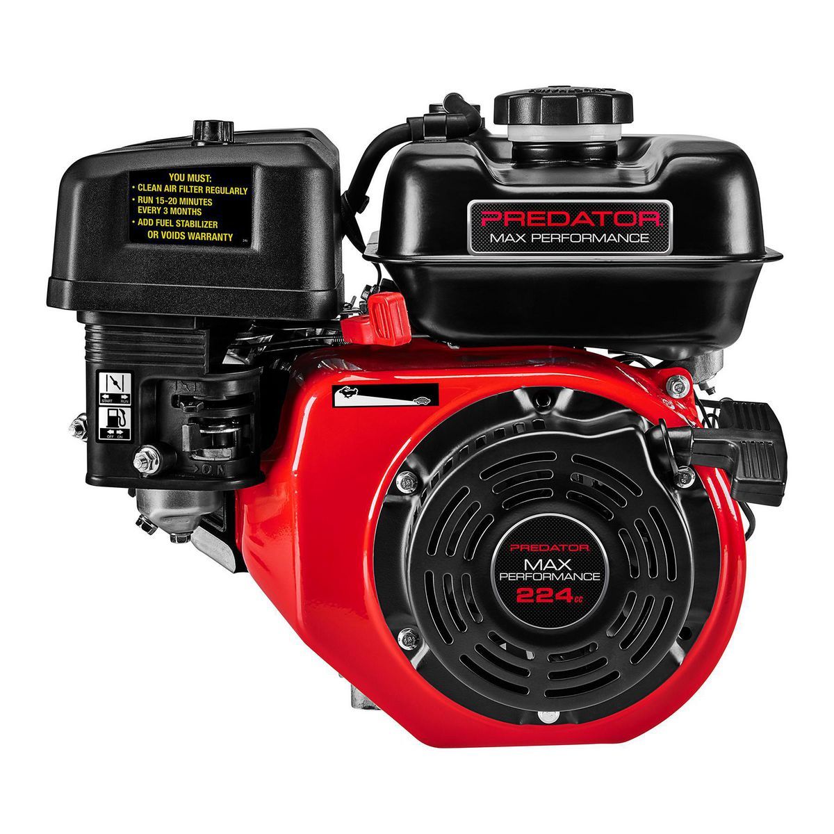 PREDATOR 6.6 HP (224cc) Max Performance OHV Horizontal-Shaft Gas Engine, EPA
