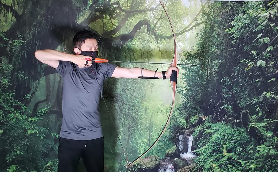 SAS Pioneer 68" Longbow Traditional Wood Long Bow - Both Right Hand and Left Hand - Archery Target Hunting