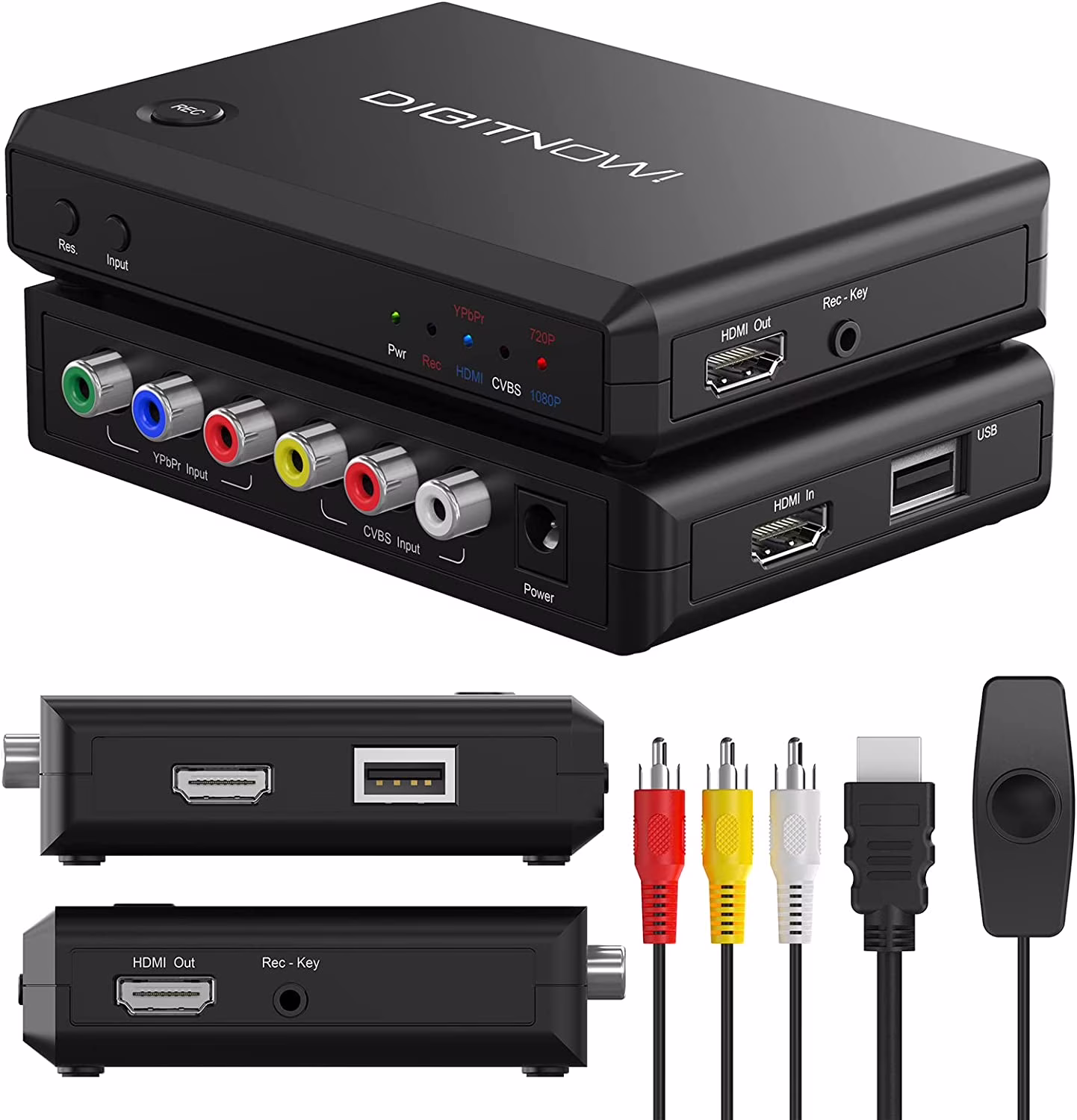 DIGITNOW! HD Game Capture HD Video Capture Device 1080P HDMI Video capture Converter/Adapter Recorder for PS4, Xbox One/Xbox 360,LiveTV,PVR DVR and more,Support HDMI/YPbPr/CVBS Input and HDMI Output