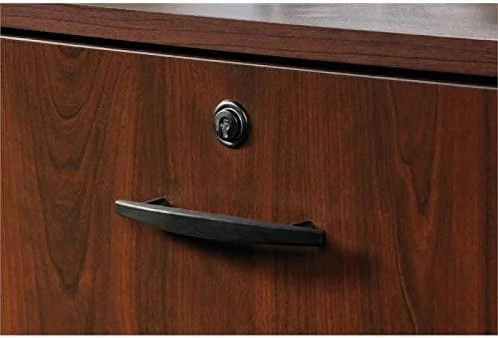 KHBIULIFE 2 Drawer Transitional File Cabinet in Classic Cherry
