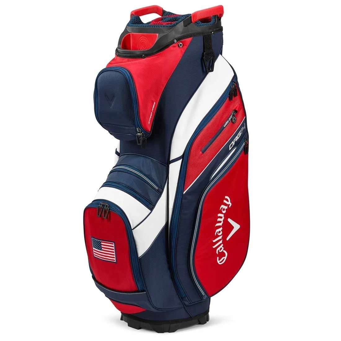 Callaway Golf 2020 Org 14 Cart Bag-White-Charcoal-Black-Red