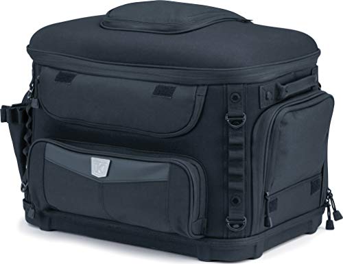 Kuryakyn 5723 Titan Pet Palace: Portable Weather Resistance and Heat Reducing Motorcycle Dog/Cat Carrier Crate for Touring Seat, Black Large