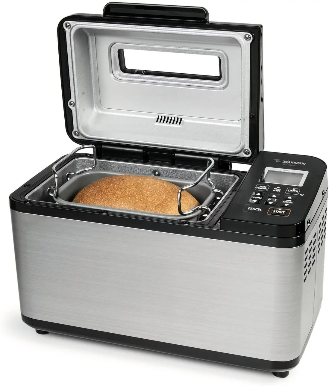 Zojirushi BB-PDC20BA Home Bakery Virtuoso Plus Breadmaker  2 lb. loaf of bread  Stainless Steel/Black