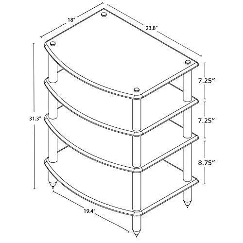 Pangea Audio Vulcan Five Shelf Audio Rack