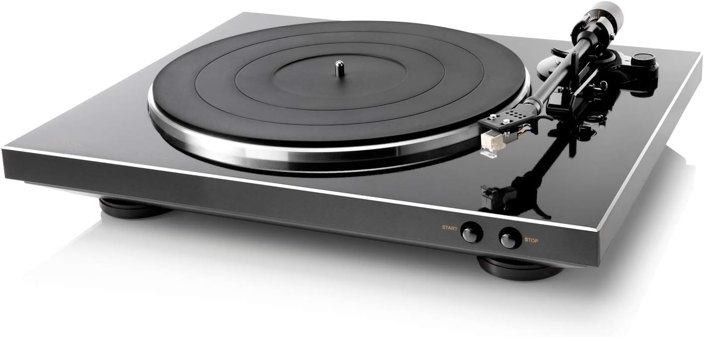 Denon DP-300F Fully Automatic Analog Turntable with Built-in Phono Equalizer | Unique Tonearm Design | Hologram Vibration Analysis | Slim Design