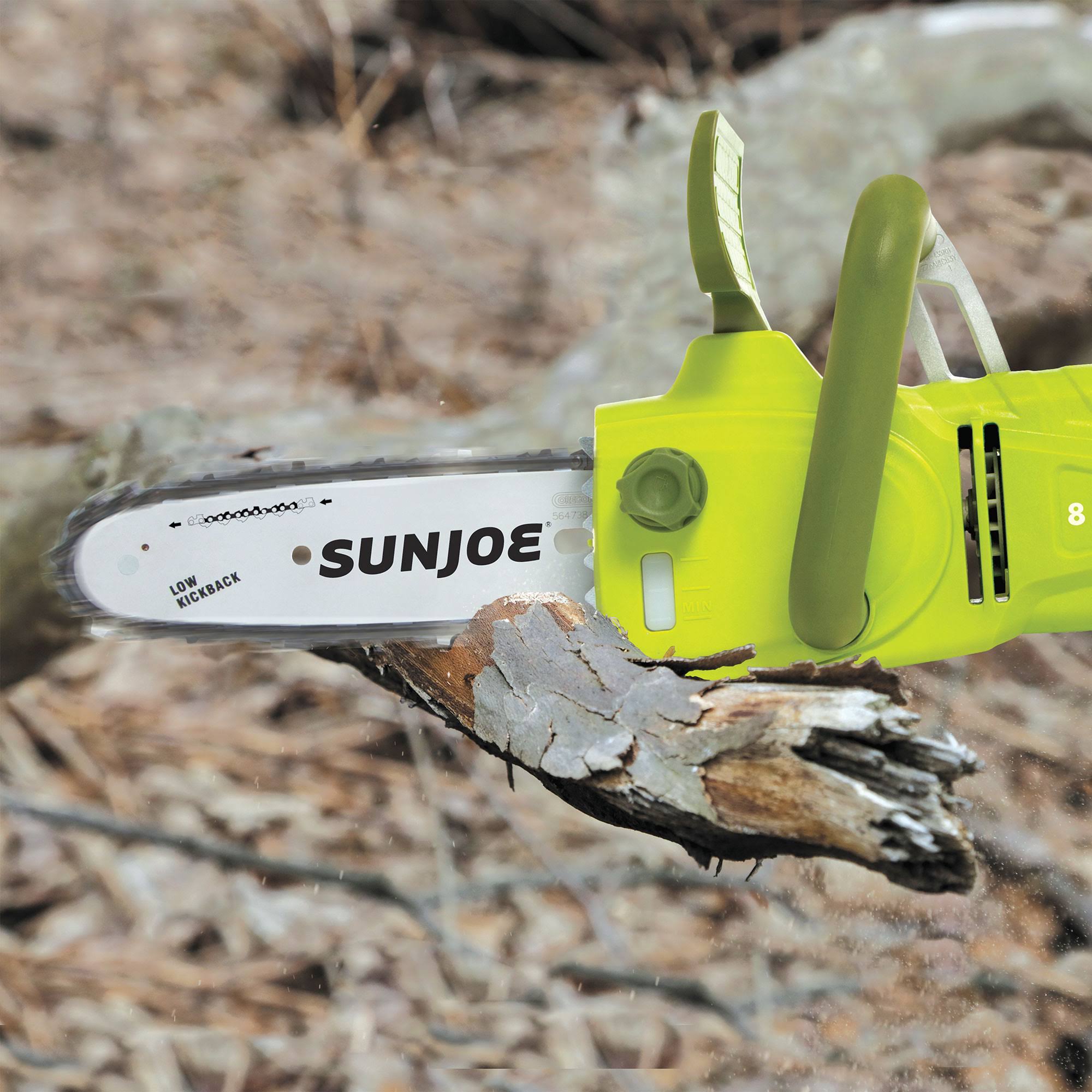 Sun Joe 8-Inch 8.0 Amp 2-in-1 Convertible Pole Chain Saw, Green, Swj806e