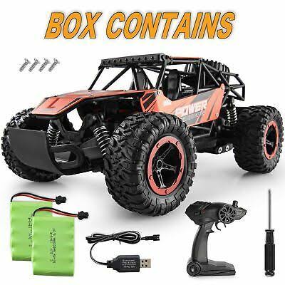 BEZGAR Remote Control Car, 1:14 Aluminium Alloy Off Road Large Size Kids High Speed Fast Racing Monster Vehicle Hobby Truck Elec