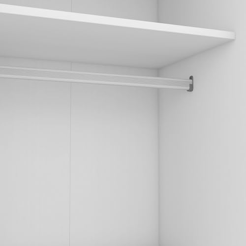 Modern 3-Door Mirror Wardrobe Closet with 2 Drawers & Top Cabinets, Freestanding Armoire w/Hanging Rail & 4 Shelves, Clothes Storage Organizer for Bedroom, Home, 81.1, Gray